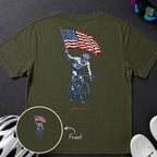 Back Print US ROAD CYCLIST 1776  TEE