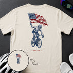 Back Print US ROAD CYCLIST 1776  TEE
