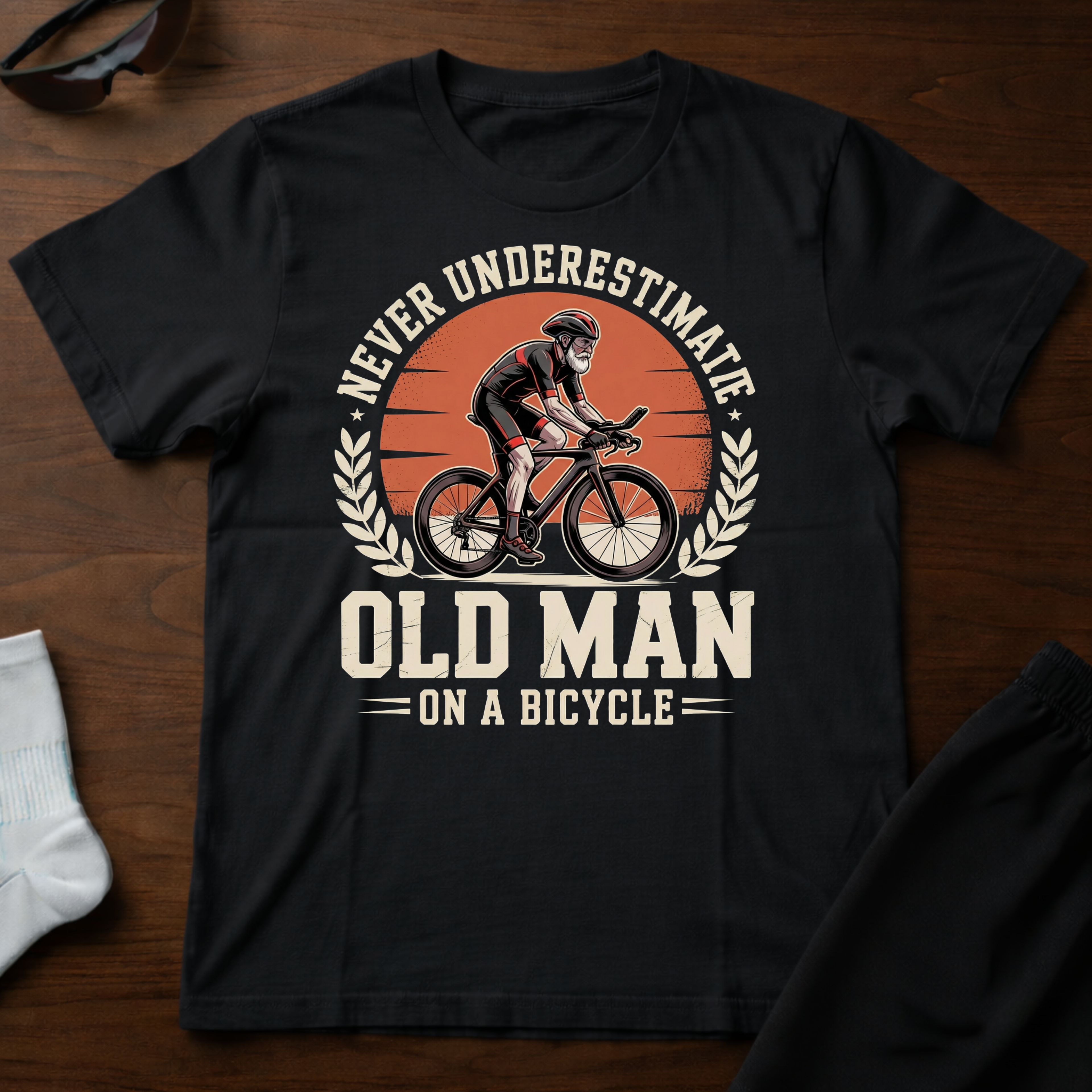 Old Man On TT Bike Tee