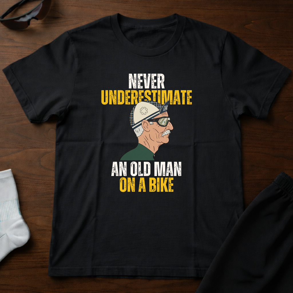 Iconic Old Man On Bike Tee