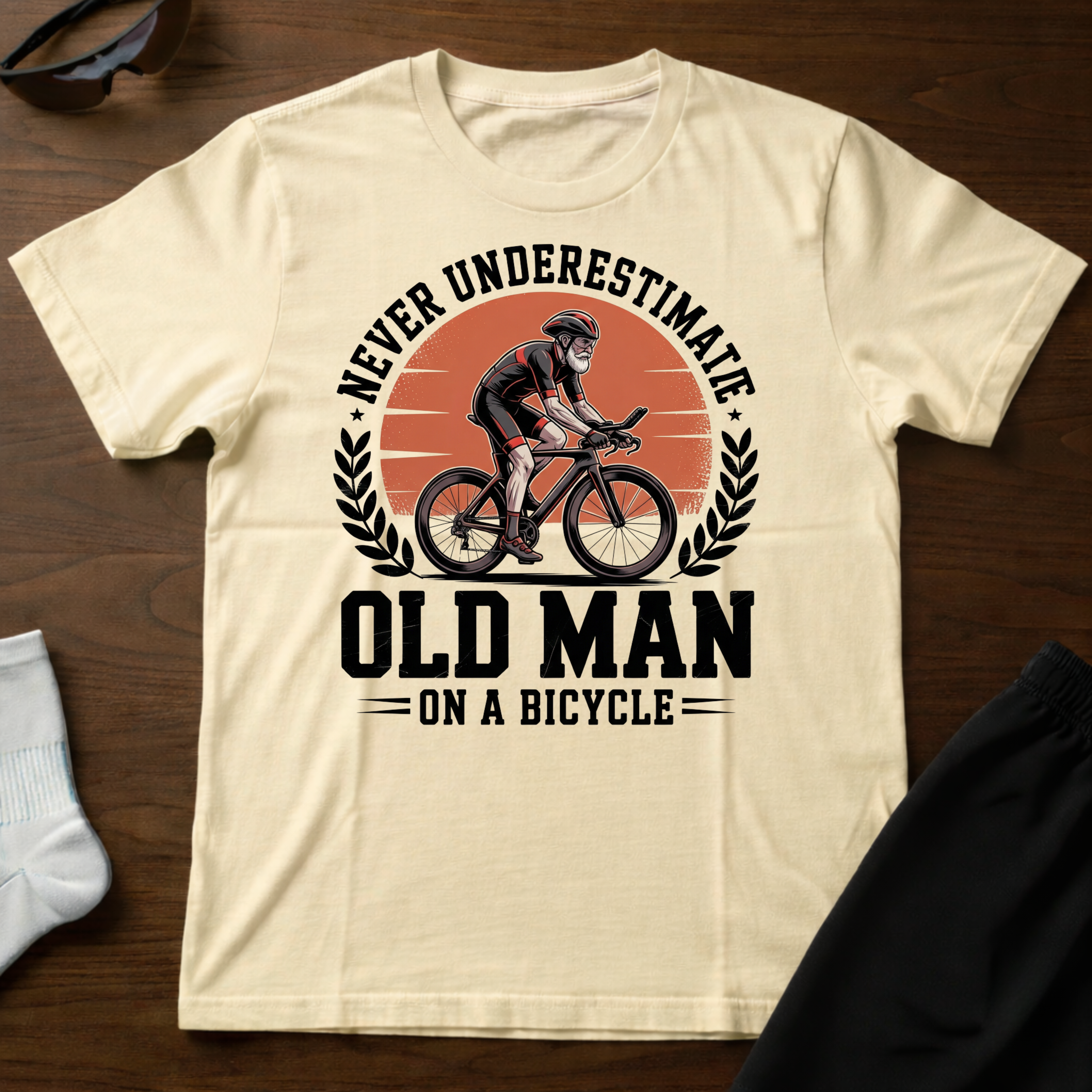 Old Man On TT Bike Tee