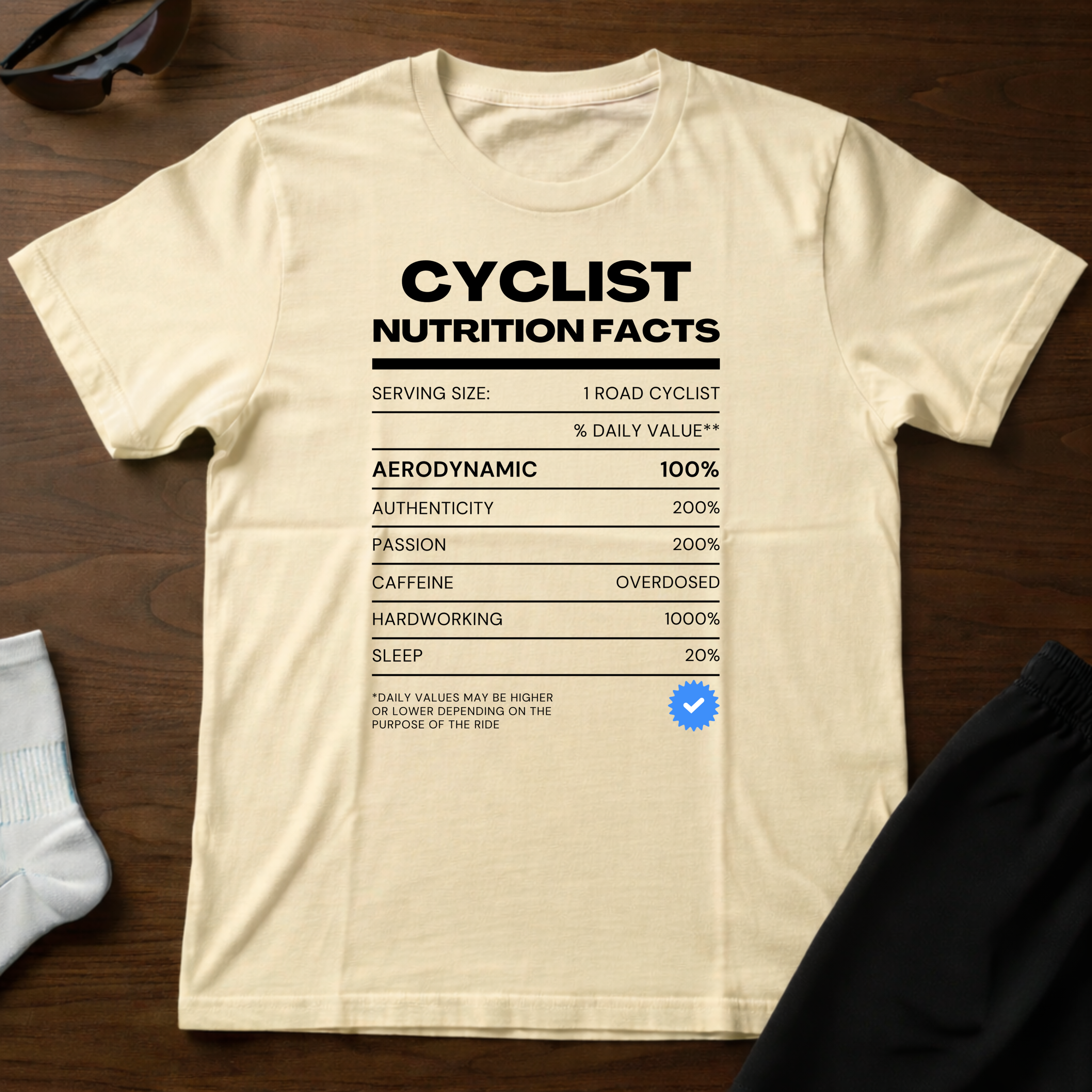 Cyclist Nutrition Facts Tee