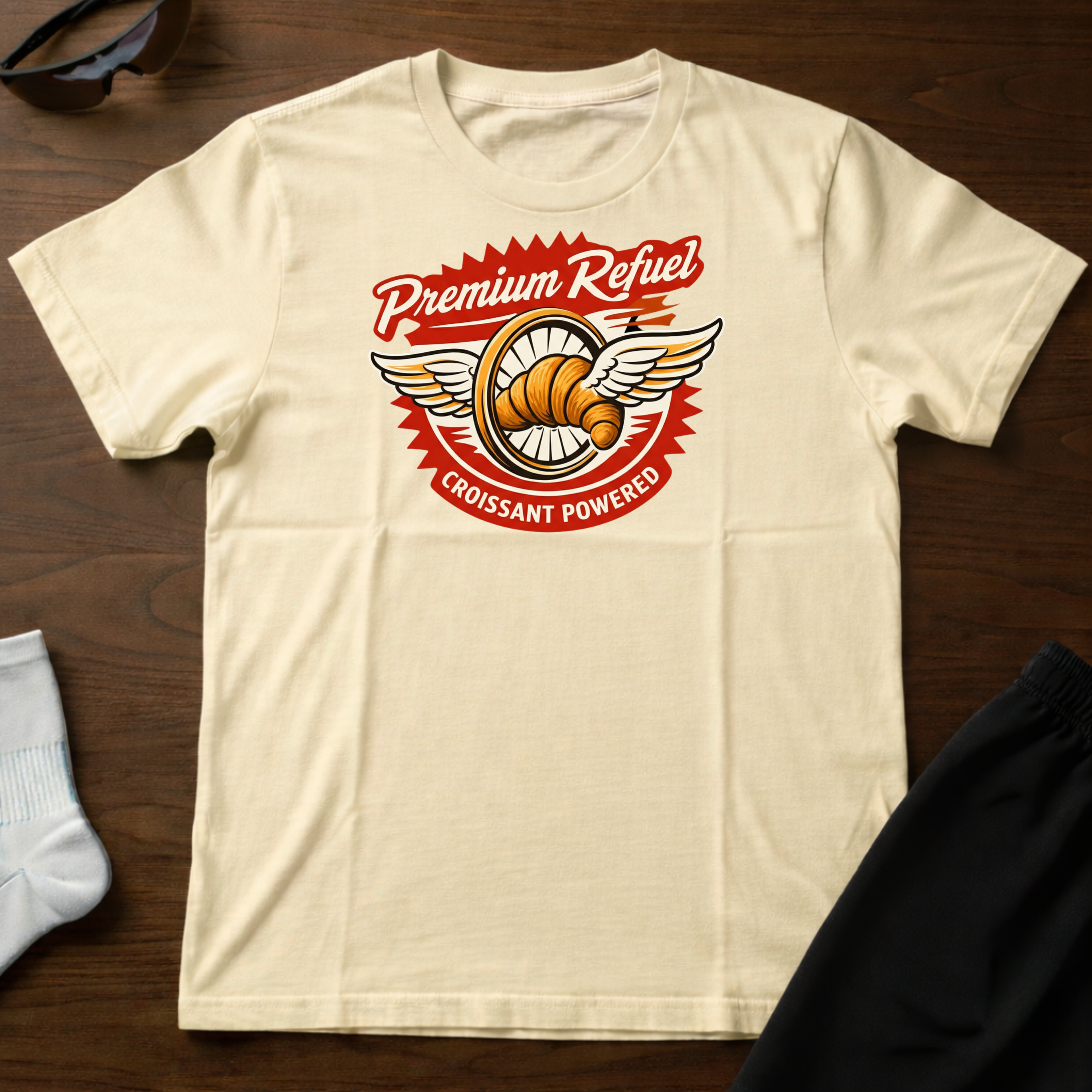 Croissant Powered Tee