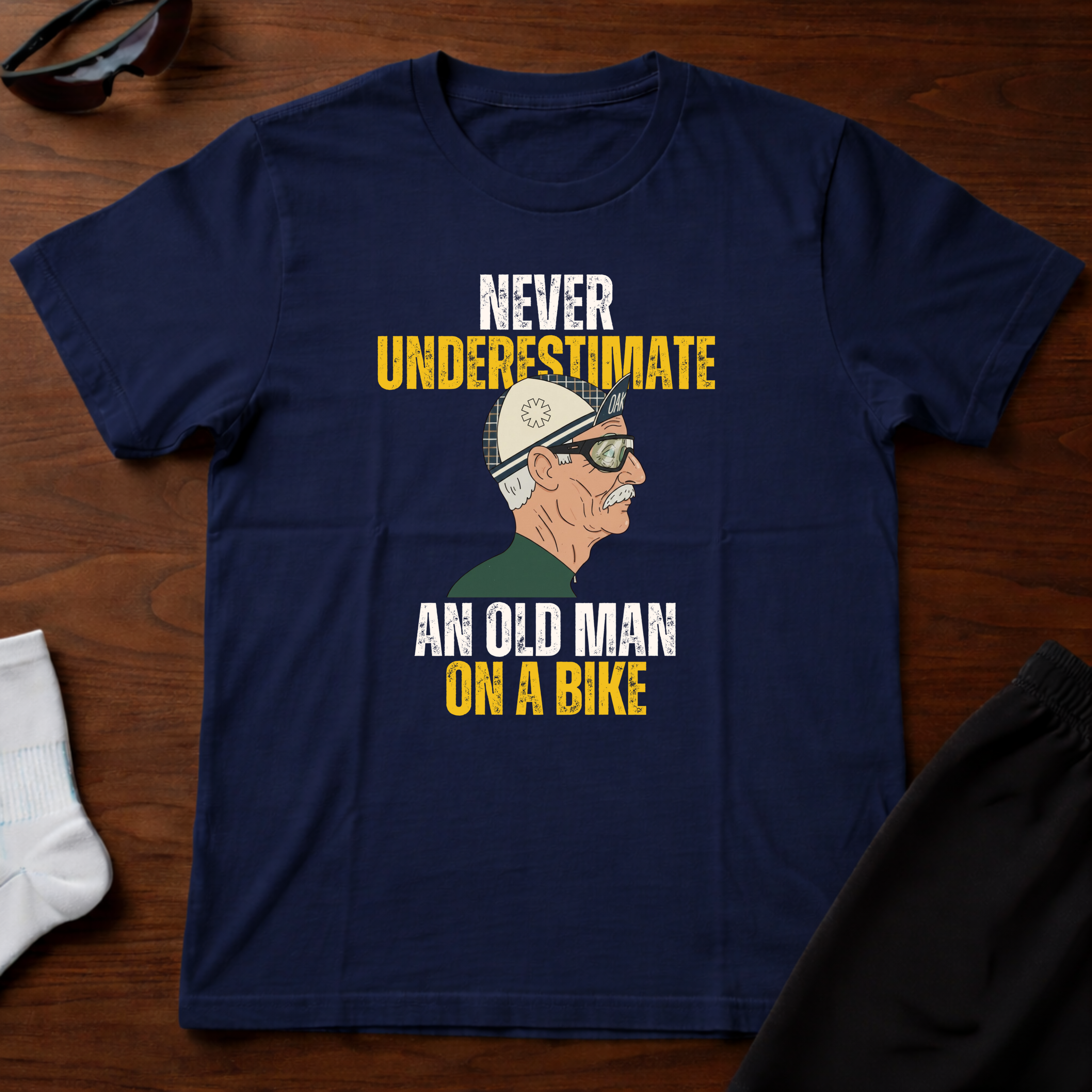 Iconic Old Man On Bike Tee