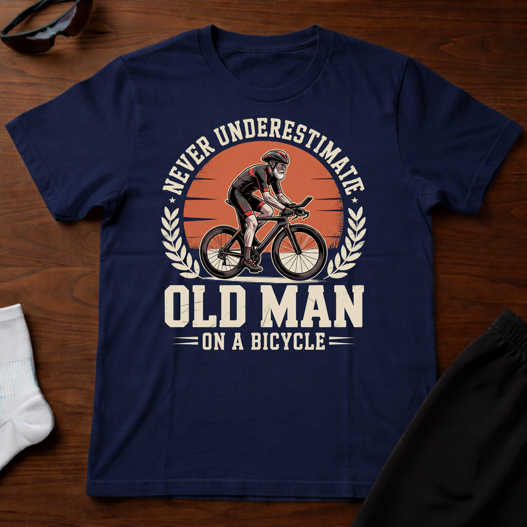 Old Man On TT Bike Tee
