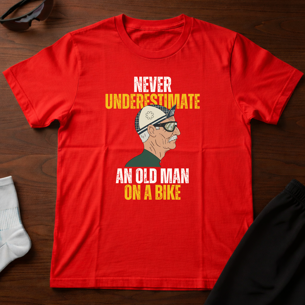 Iconic Old Man On Bike Tee