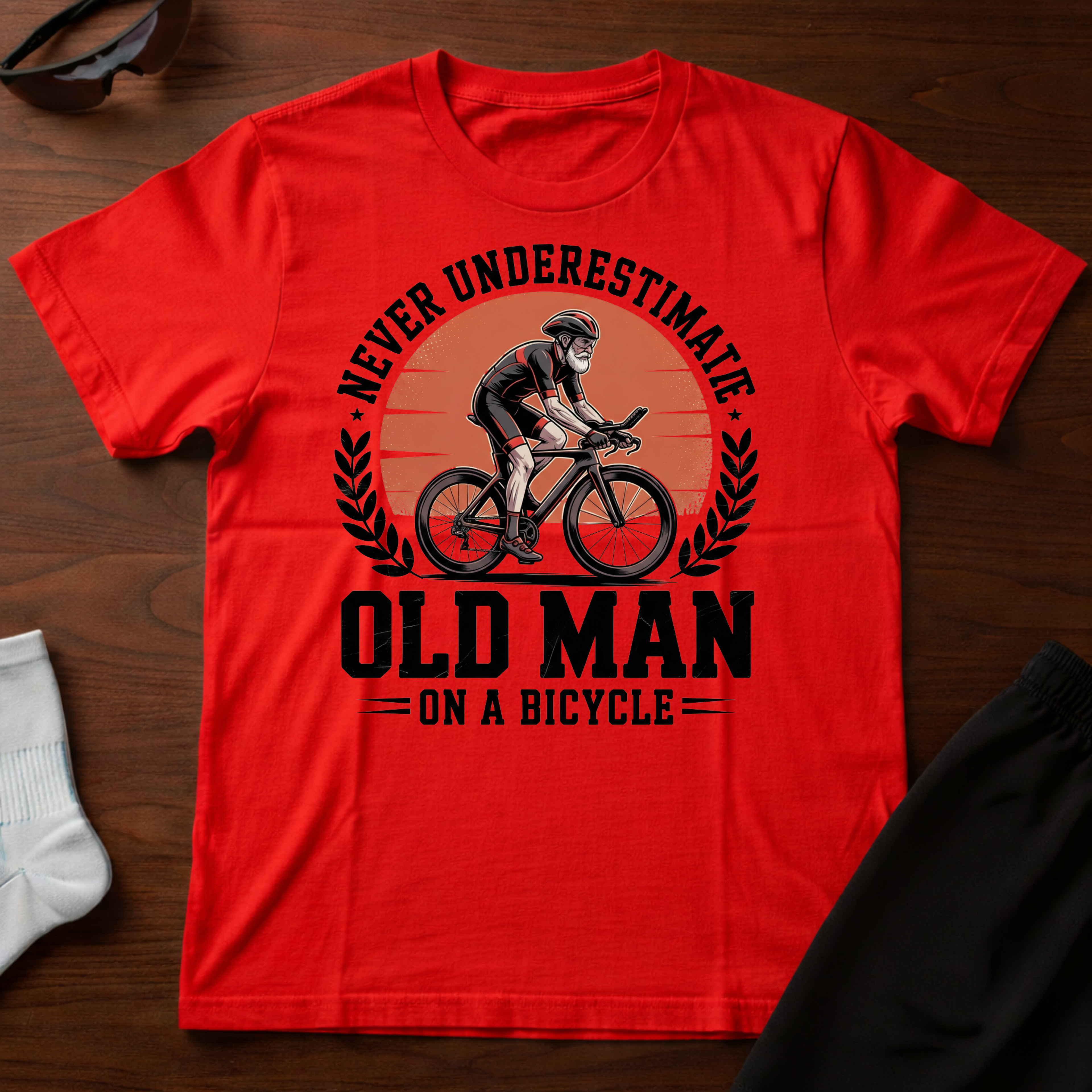 Old Man On TT Bike Tee