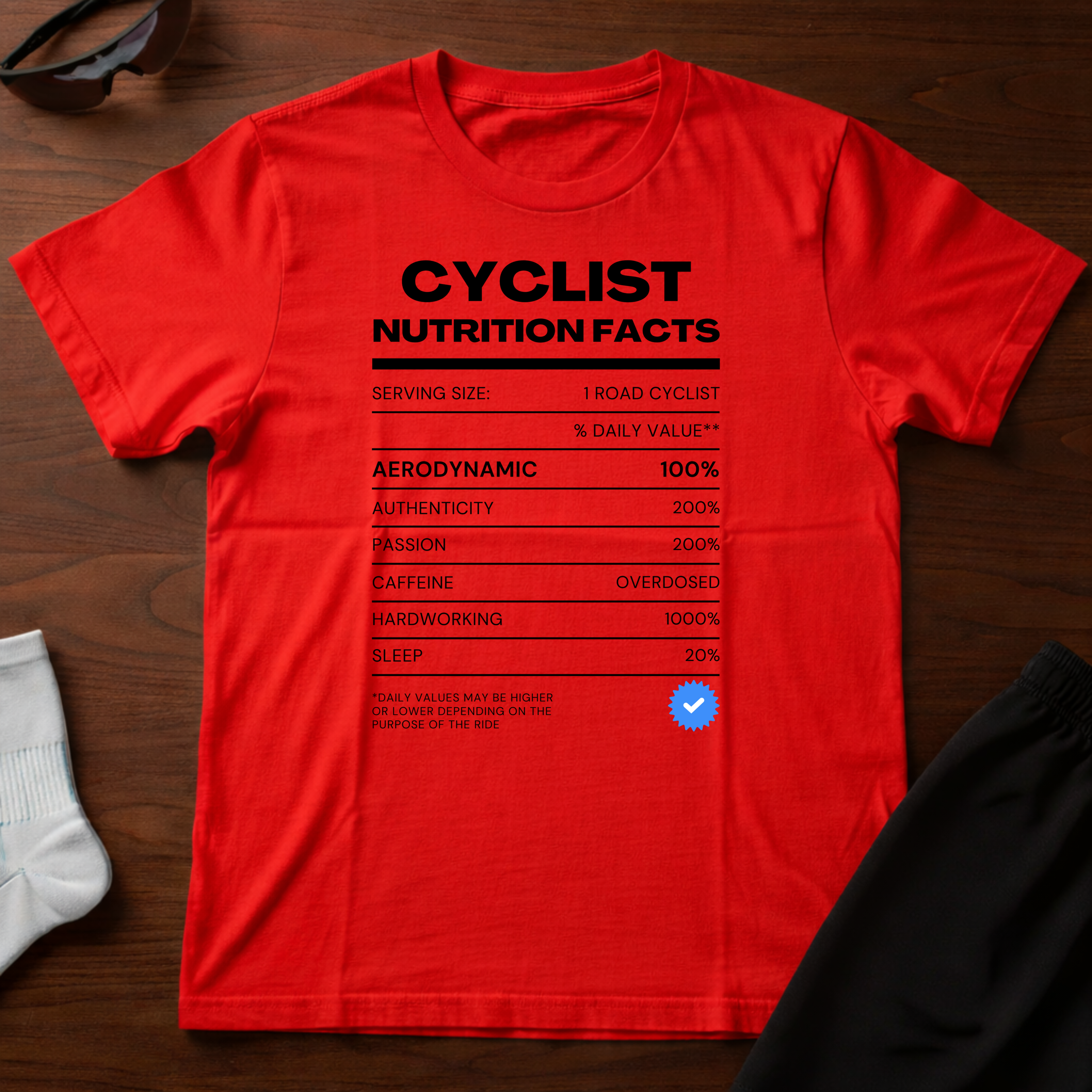 Cyclist Nutrition Facts Tee