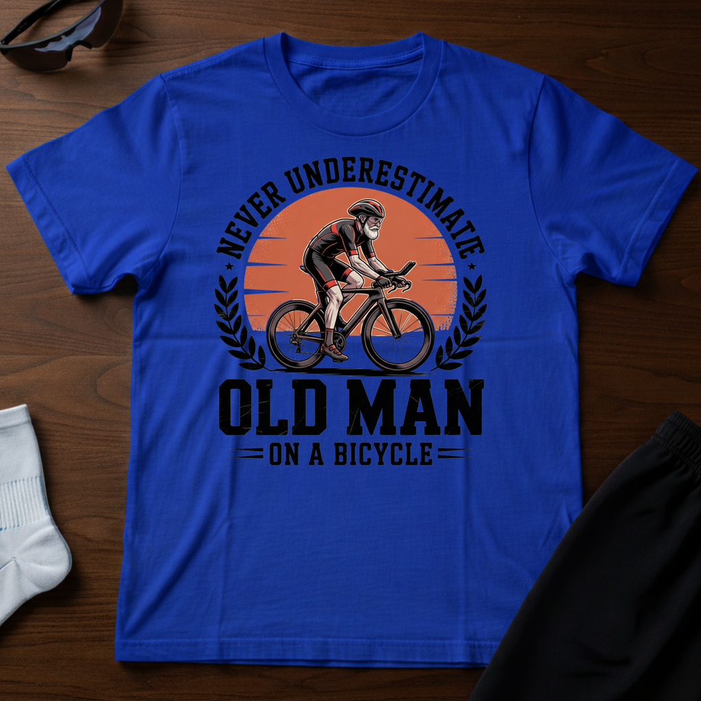 Old Man On TT Bike Tee