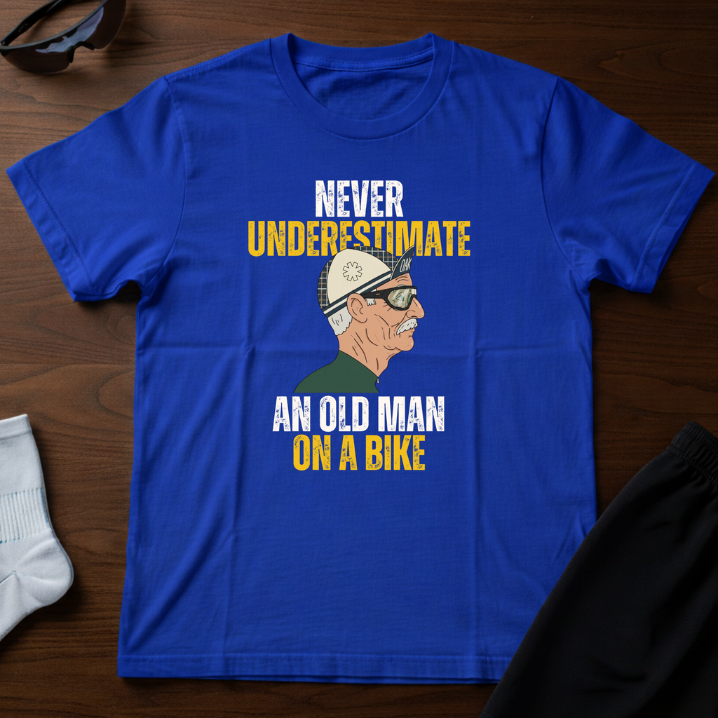 Iconic Old Man On Bike Tee