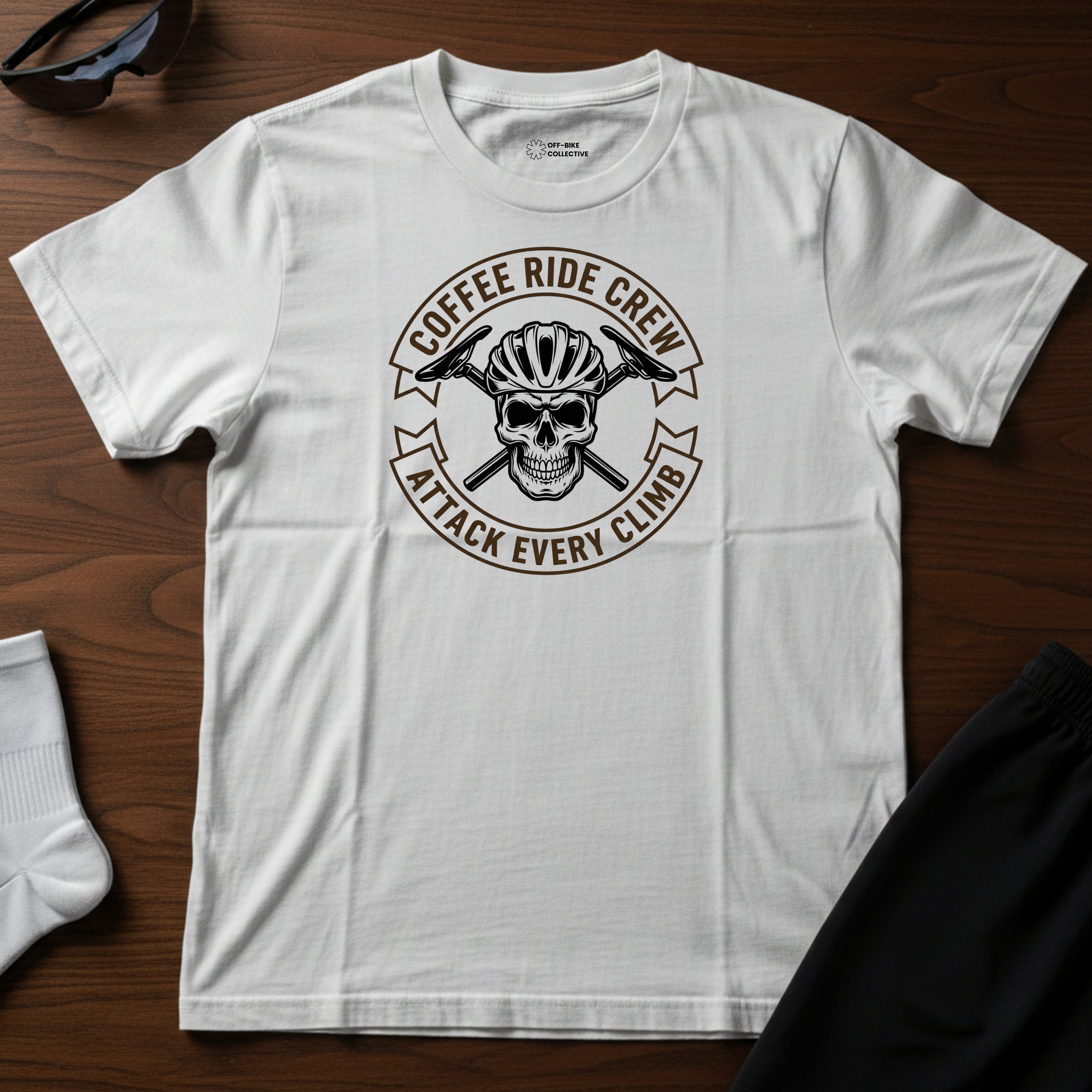 Coffee Ride Crew Badge Tee