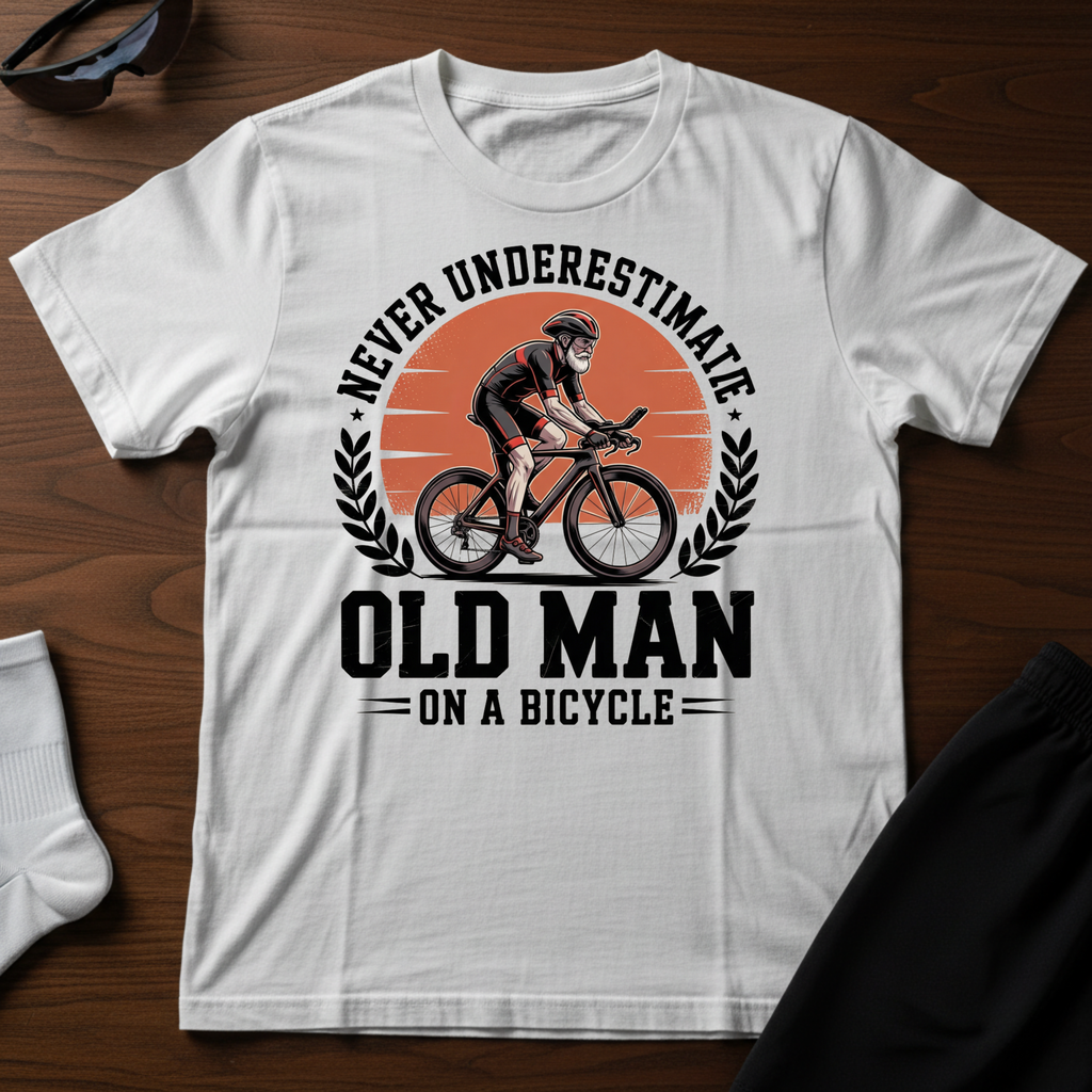 Old Man On TT Bike Tee